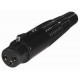 Contrefiche XLR femelle noire